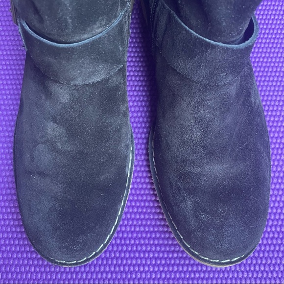 Paul Green Munchen Suede Buckle Moto Boots - Picture 6 of 13